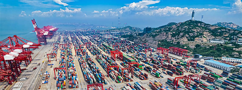 The port of Shanghai