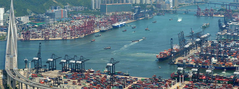 The port of Hong Kong